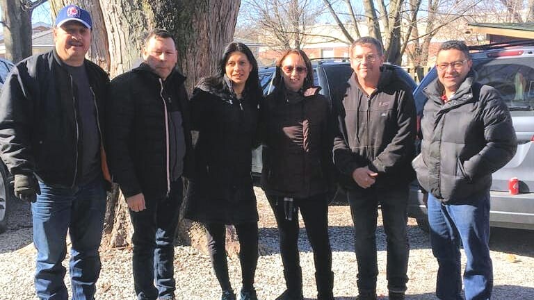 The volunteers of SCCG and AMEDICAusa Midwest coordinators Keith and Jeanie Anderson loaded equipment bound for Guatemala Firefighters.