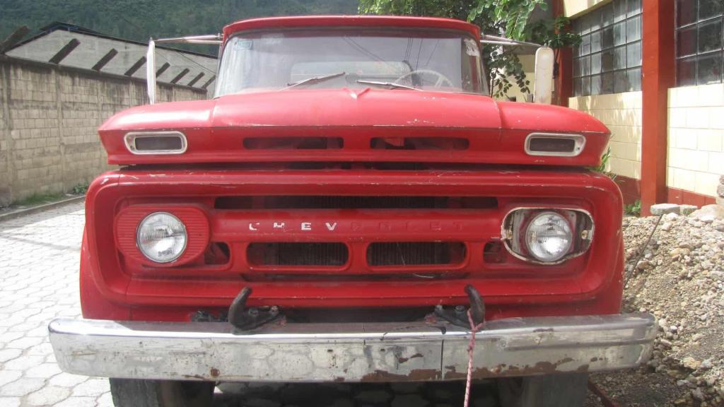 1963 Chevrolet Fire Engine in Santa Cruz Barillas.  It hasn't run in a decade.