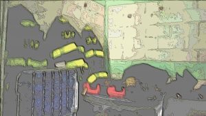 Fire gear (supplied by AMEDICAusa with a donation from Colmar VFD in Pa.) stands ready.